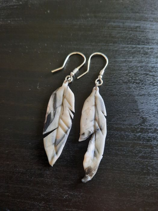 Kolczyki z masy plastycznej i srebra