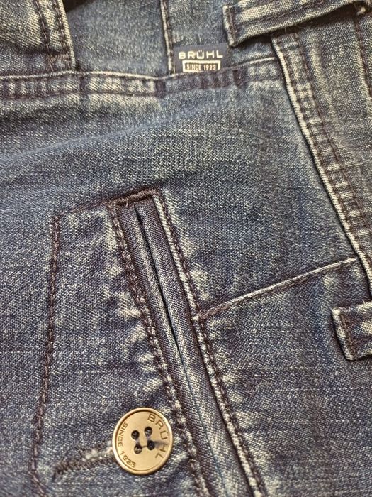 Nowe spodnie męskie niebieski jeans Brühl rozm XL (52)