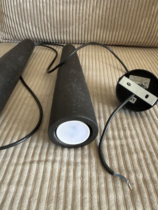 2 x Lampa wisząca ELECTRA czarna beton Sollux Lighting