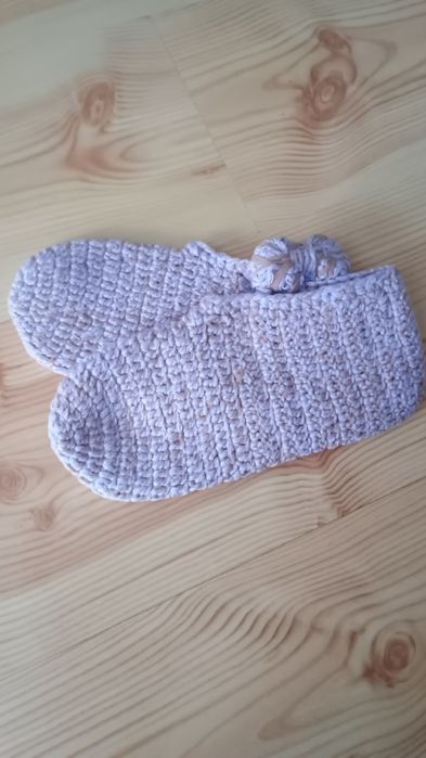 Kapcie wełniane fioletowe r.38/39