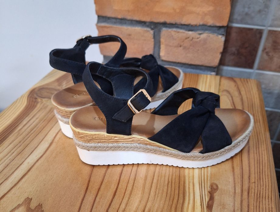 Sandały espadryle na koturnie
