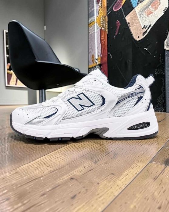кроссовки new balance 530 white silver navy - купити товари моди