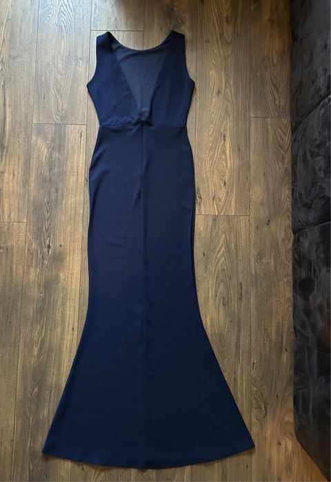 Sukienka elegancka długa maxi Missguided rozmiar XS granatowa
