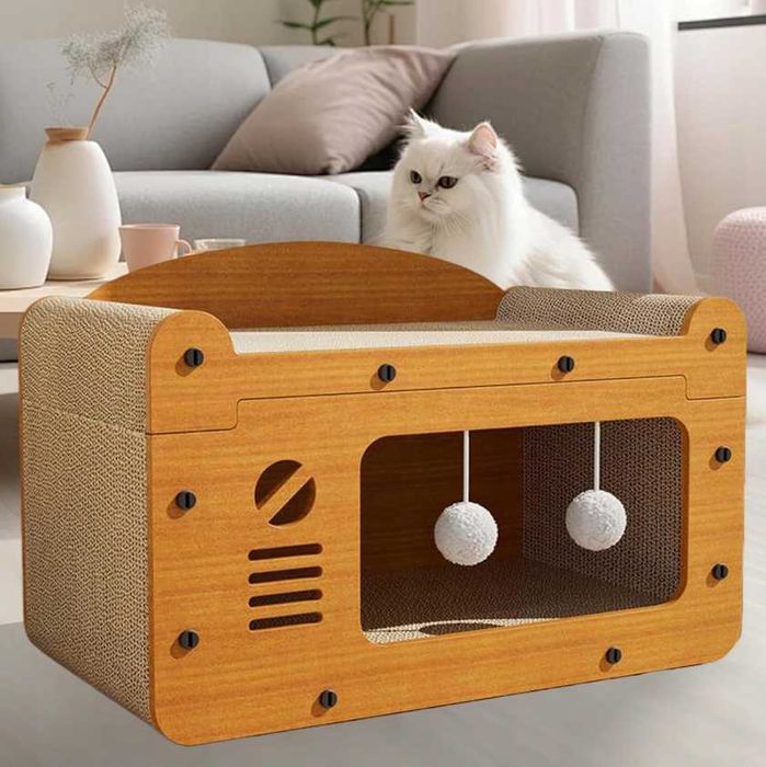 NOWY Drapak Dla Kota Legowisko Domek Duży XXL Solidny Stabilny Zabawka