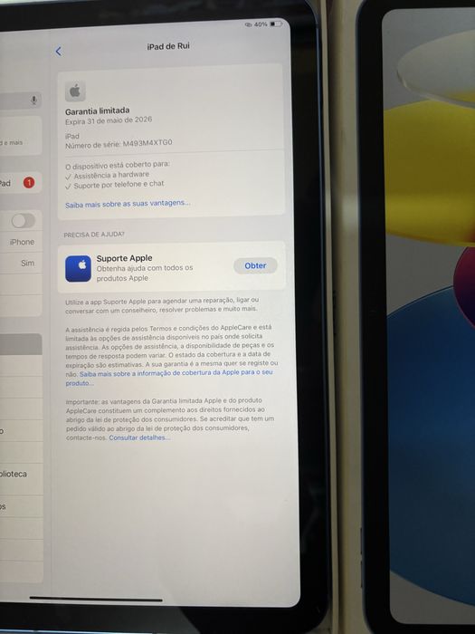 iPad A16 Wi-Fi + Cellular | Garantia