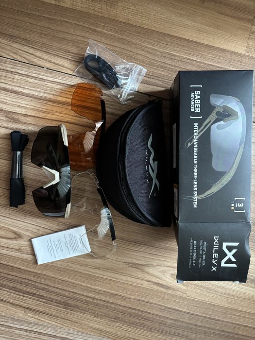 Тактичні окуляри Wiley X Saber Advanced 3 лінзи