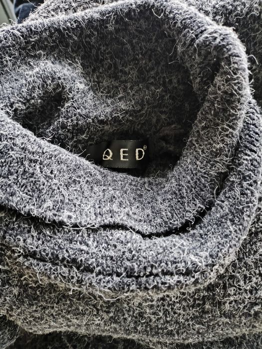 QED Sukienka maxi ciepła dzianina akryl rękaw 3/4