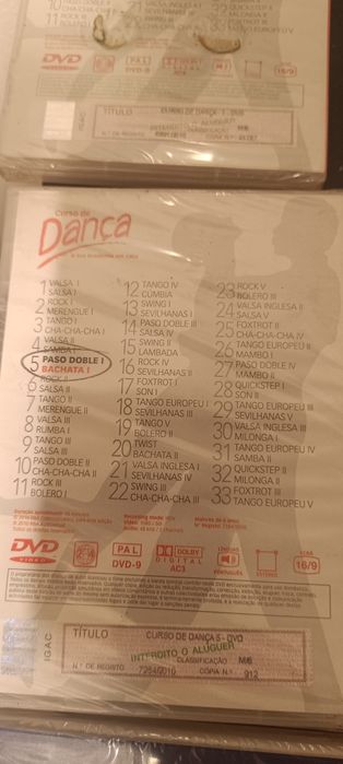 DVD  curso de dança