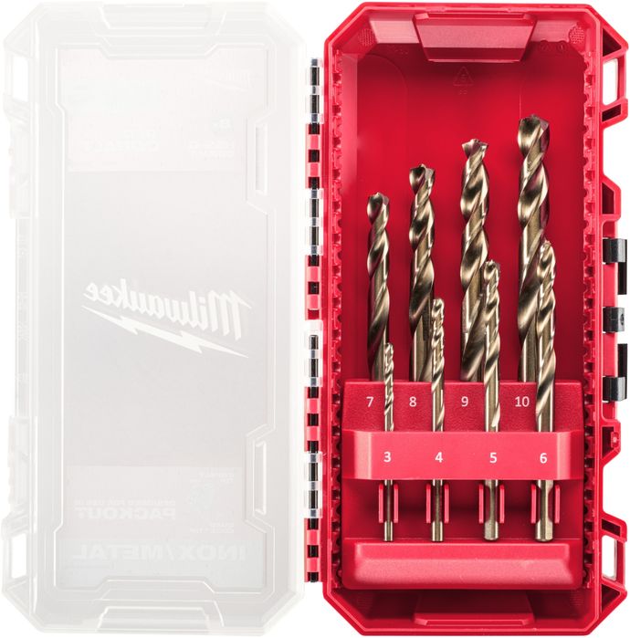 Milwaukee RED COBALT набір свердел по металу 8 шт PACKOUT-Ready Box