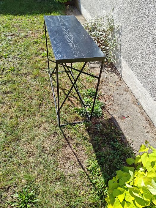 Konsola LOFT blat dębowy