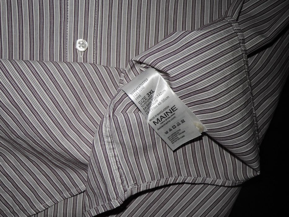 Maine  elegancka koszula 3XL w paski  bawełna długi rękaw