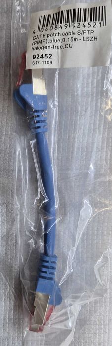 Cabo Ethernet cat.6 0,15 metros Goobay azul NOVO