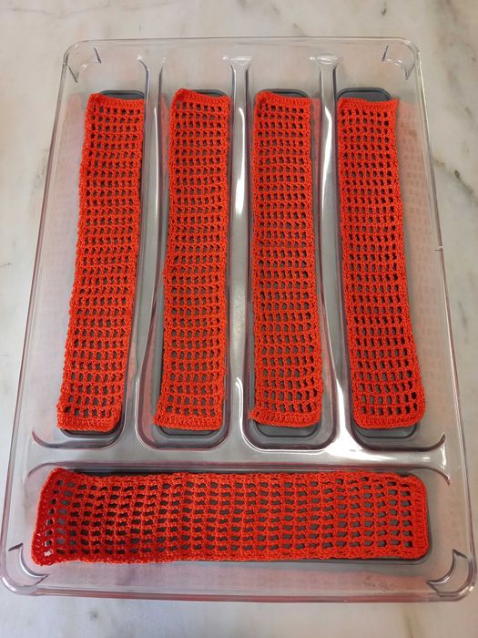 Porta talheres com motivo de natal/cores