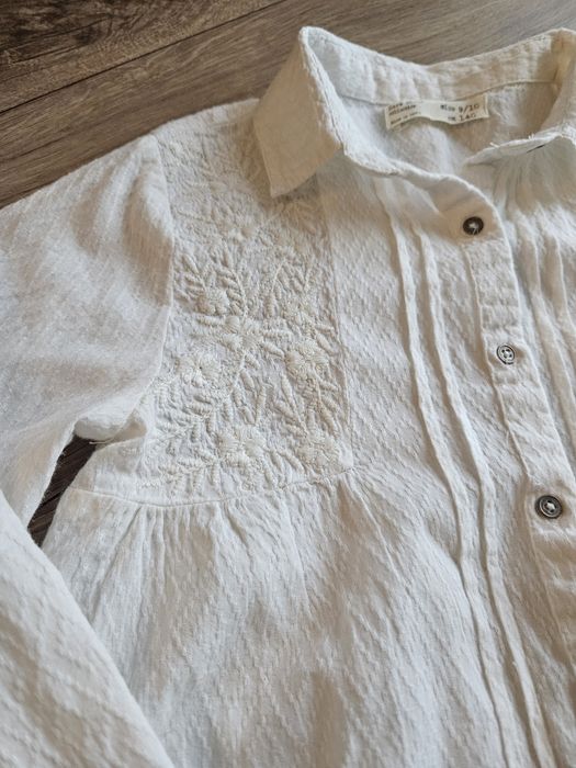 Zara bluzka koszula ecru r. 140 bdb