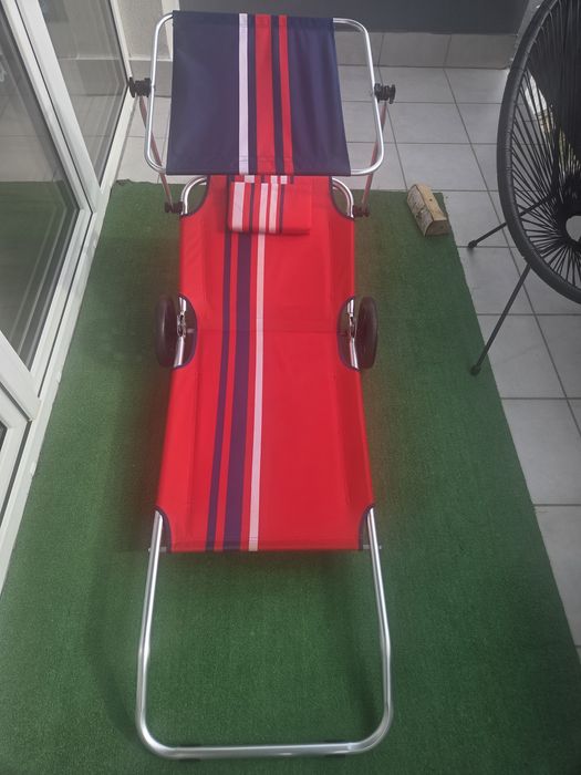 Leżak plażowy na kółkach Crivit Lidl
