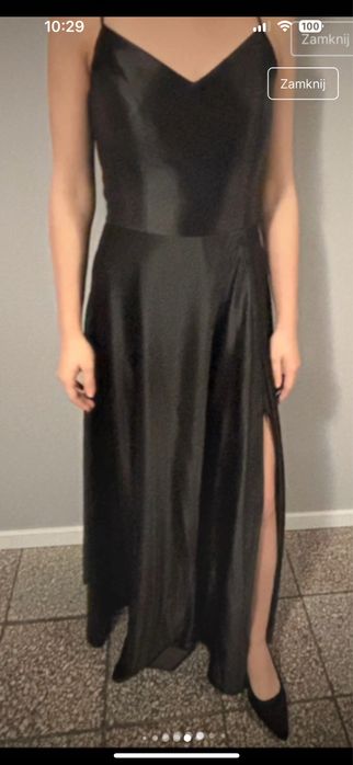Suknia satynowa dluga