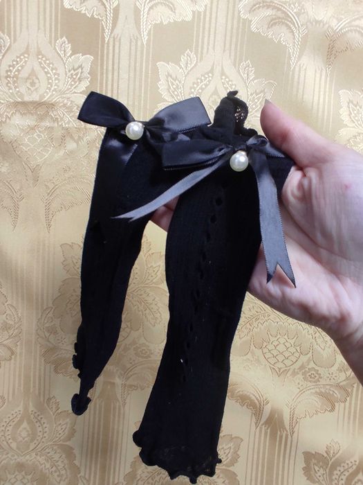 ozdobne rękawki mitenki rękawiczki kokardki lolita coquette goth