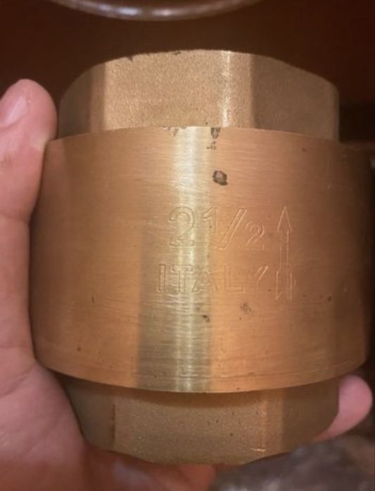 Клапан обратный муфтовый латунный ду 65 2 1/2