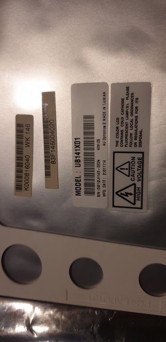 Matryca matowa model UB141X01