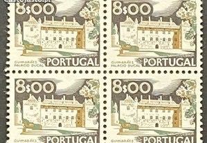 Quadra de selos novos de 8$00 - Paísagens e Monumentos - 1975