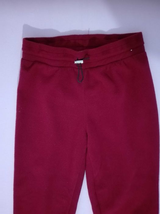 spodnie damskie bordowe polar, zimowe ciepłe, 34-36, XS/S