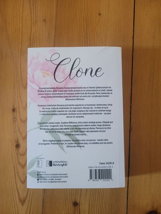 Książka,, Clone" Aleksandra Negrońska