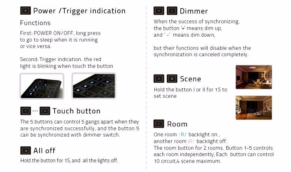 Controlo remoto wireless 433 mhz para sistemas domótica