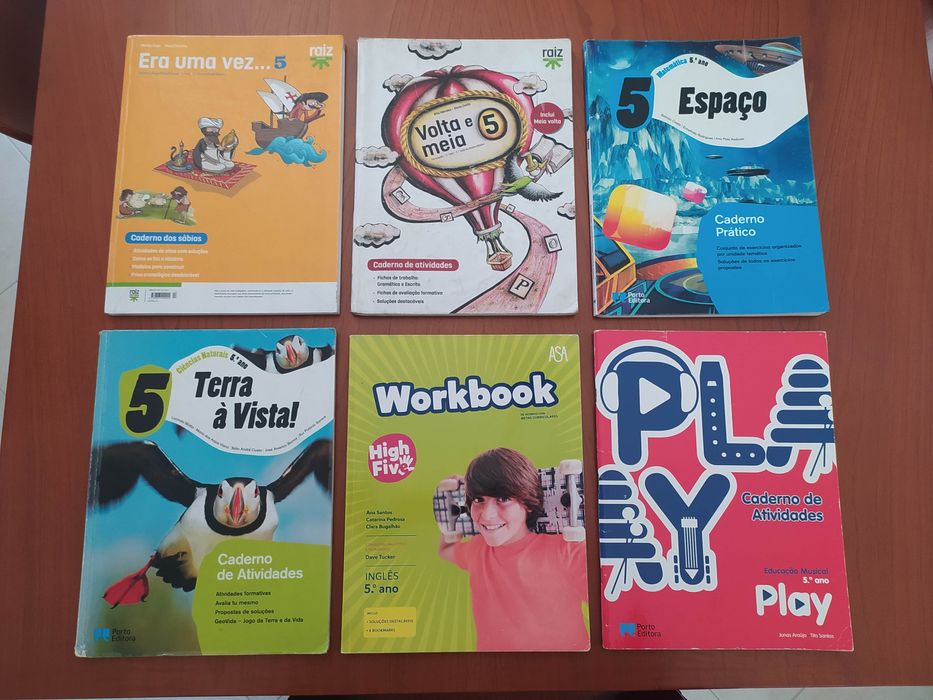 Cadernos escolares 5.o ano