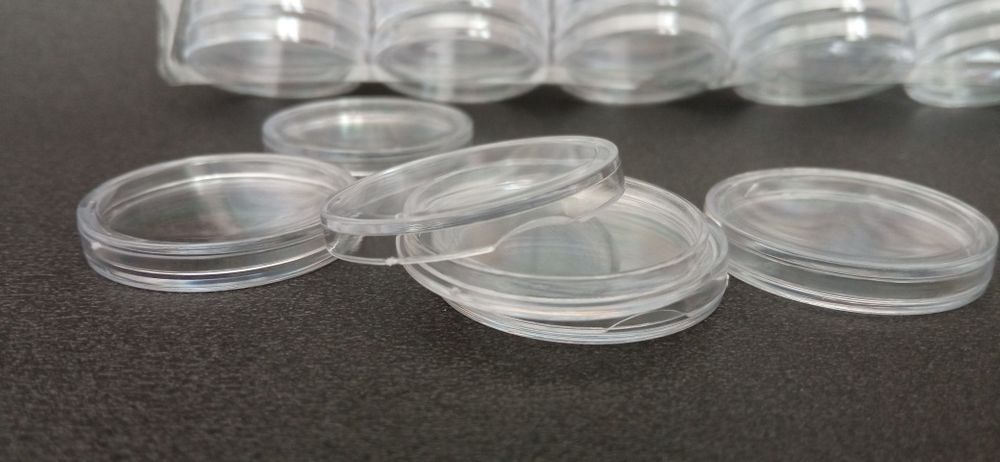 Kapsle na monety 30 mm z regulacją średnicy 100 sztuk