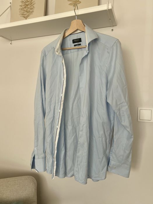 Digel move slim fit koszula niebieska błękitna old money m 38