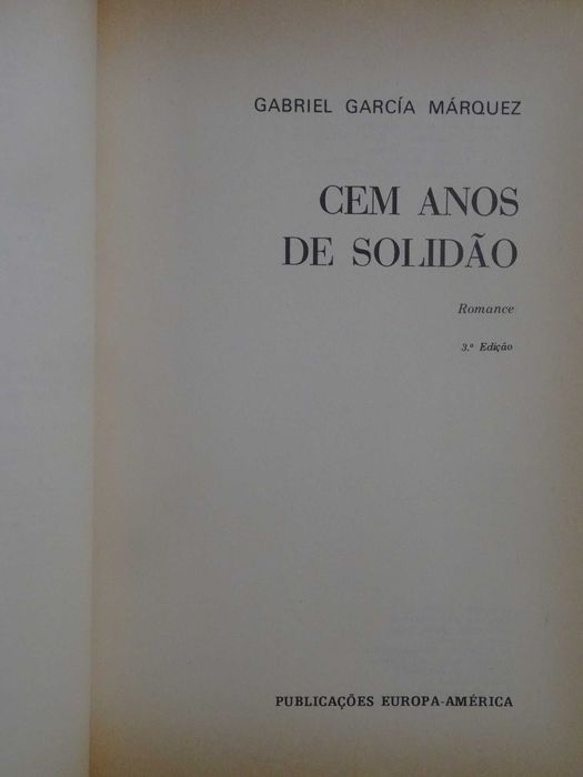 Cem Anos de Solidão
de Gabriel García Márquez