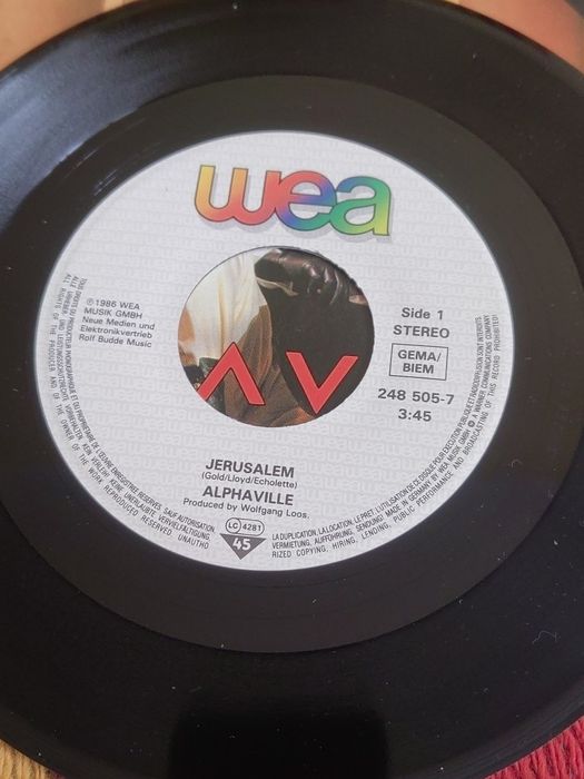 Alphaville-Jerusalem, 7"singiel winylowy