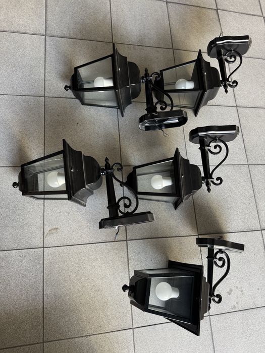 Candeeiros preto estilo antigo ( conjunto de 7 peças)