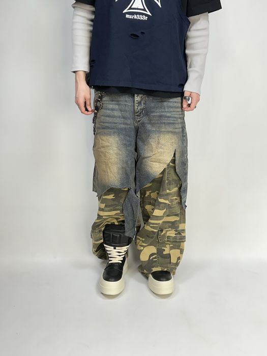 Project GRAILZ G/R gr джинсы шорты камо camo faded baggy джинси штаны
