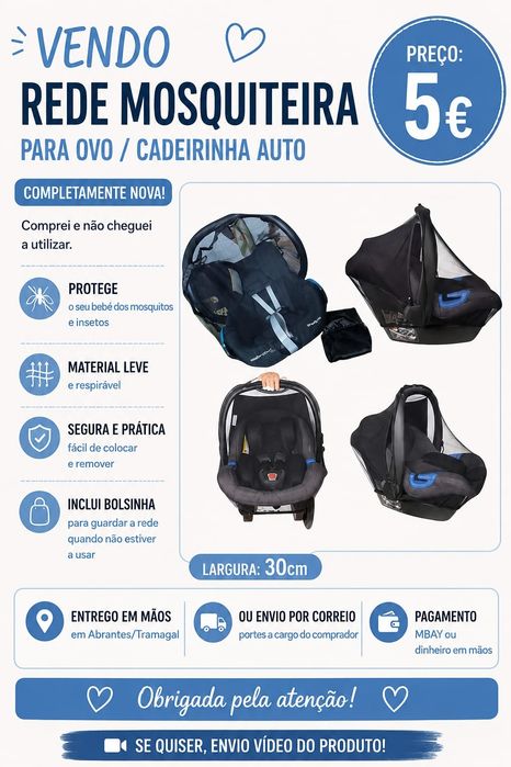 Rede mosquiteira de ovo de bebé