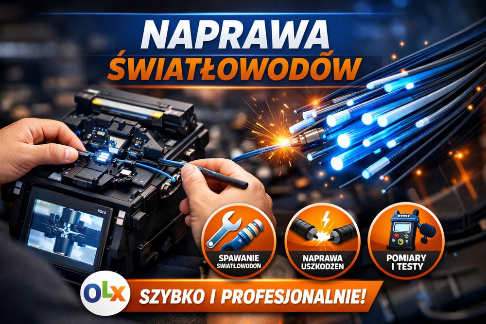 Naprawa światłowodu 24/7 – spawanie kabli, szybkie terminy