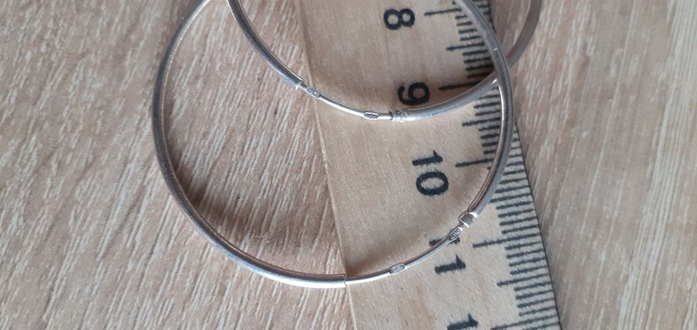 Срібні сережки конго 4см