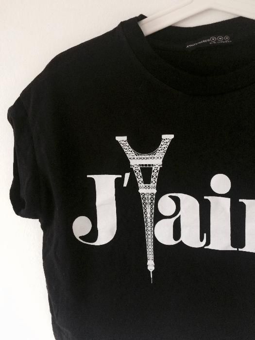 Top czarny krótki Paryż Atmosphere