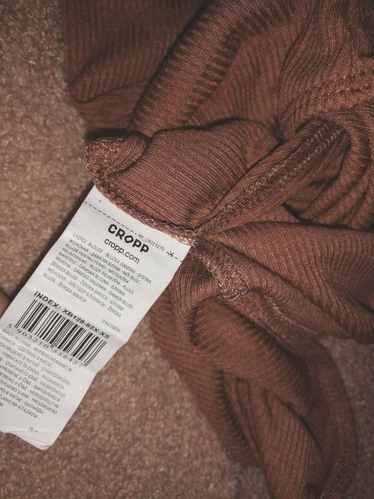 CROPP _ body bluzka Prążkowany materiał. Brudny /brązowawy róż. _ NOWE