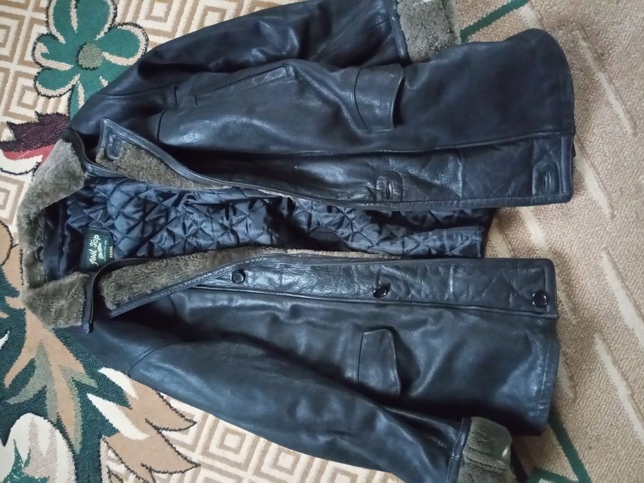 Чоловіча куртка шкіряна зимова