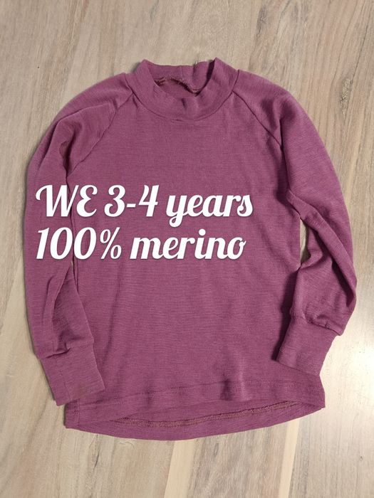 Wool Exclusive by Janus wełniana bluzka z półgolfem wool ull 3-4 lata