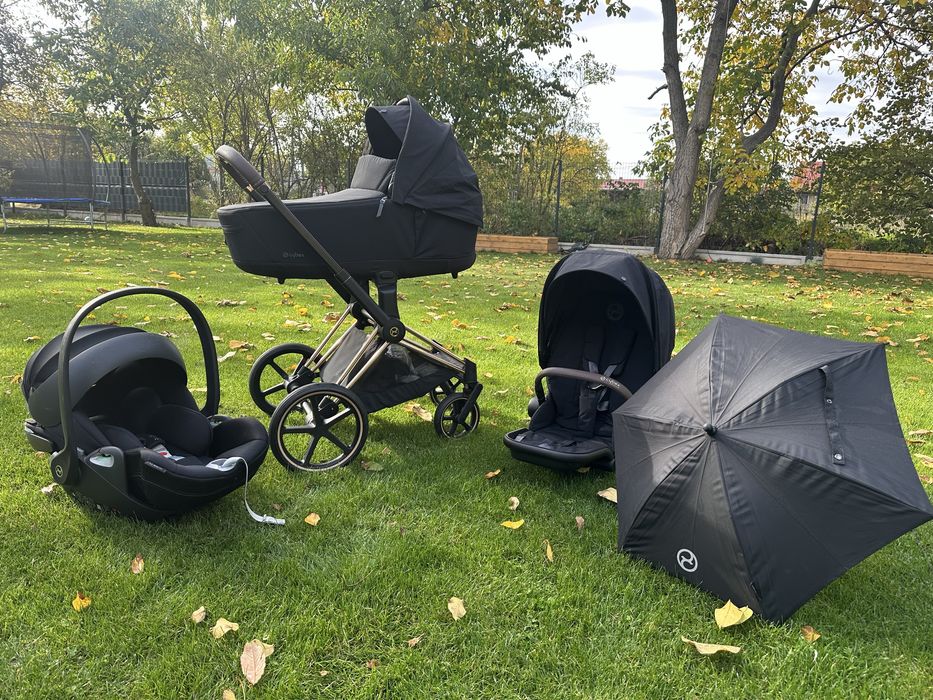 Cybex priam 4.0 rose gold 4w1 gondola spacerówka fotelik parasolka