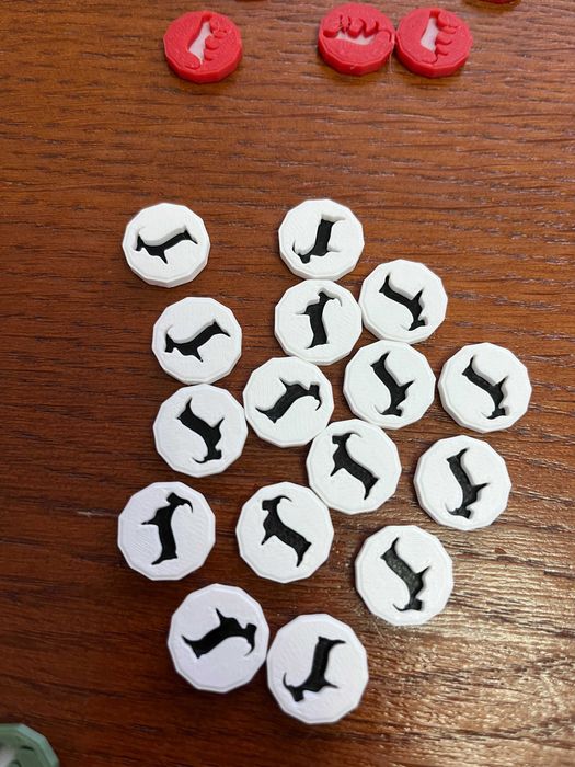 Zestaw znaczników zwierząt 3D do Ark Nova dodatek Wodny Świat 160sztuk