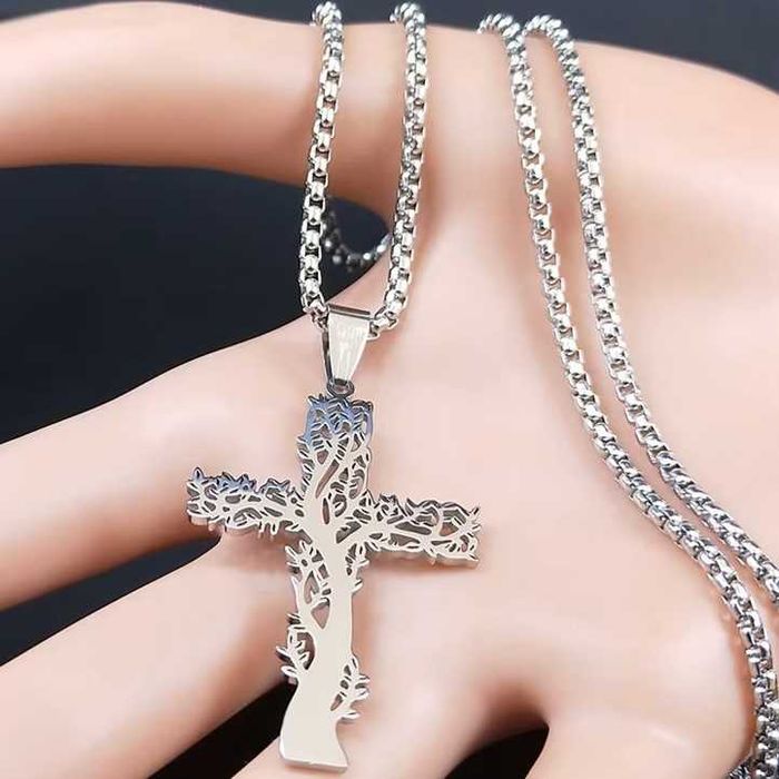 Łańcuszek 60cm+Krzyżyk Drzewko. Gratis!:) Promocja !:)