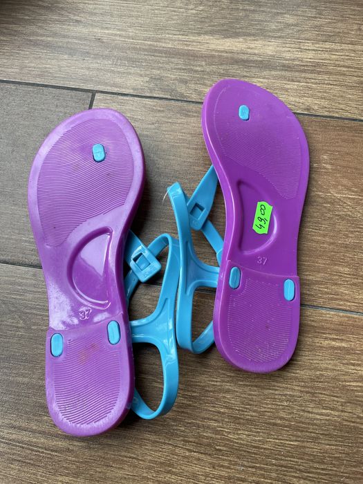 Sandałki, japonki fuksja , błękit