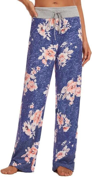 Spodnie do Jogi Szerokie Nogawki Wysoki Stan Wygodne Rozmiar M