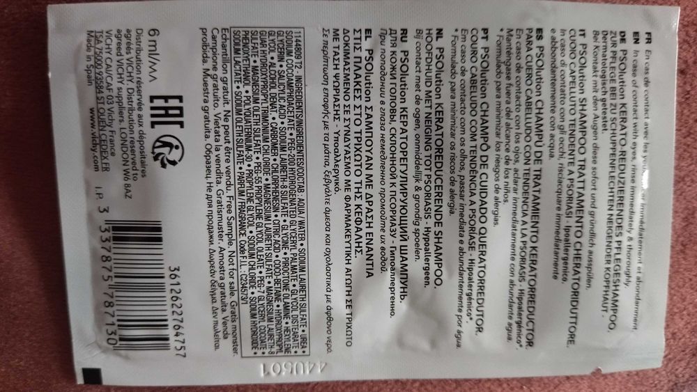 Keratolityczny szampon dla skóry głowy 
Vichy Dercos PSOlution
