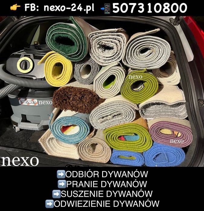 Pranie tapicerki meblowej, samochodowej, dywanów -DOJAZD DO KLIENTA-