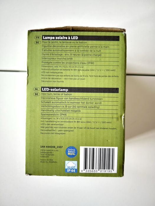 Lampa solarna ogrodowa sowa Livarno Home 14 cm