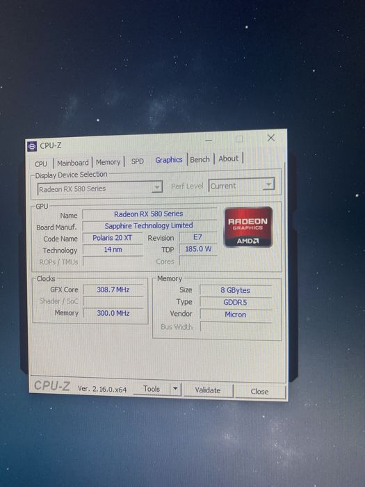 Sapphire RX580 Nitro+ 8GB